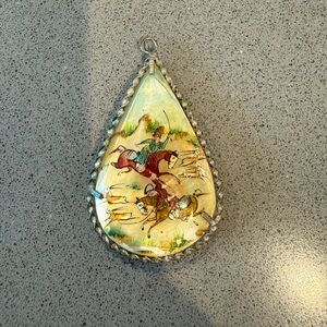 Hand-Painted Teardrop Pendant